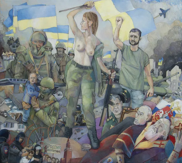 LA LIBERTÉ GUIDANT L'UKRAINE 140x160 CM 2022.jpg